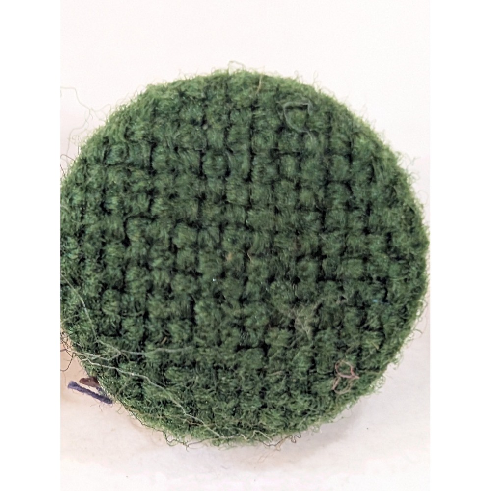 Set of 3 Green Woven Round Buttons for Sewing‎ Crafts and Embellishments - Picture 2 of 3